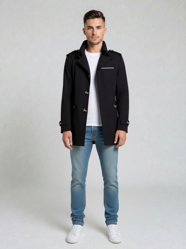 Felix | Men's Slim Fit Trench Coat Jacket
