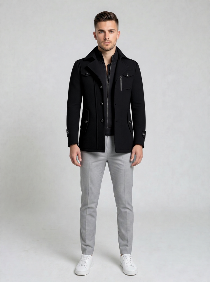 Leon | Men's Wool Blend Two Piece Coat