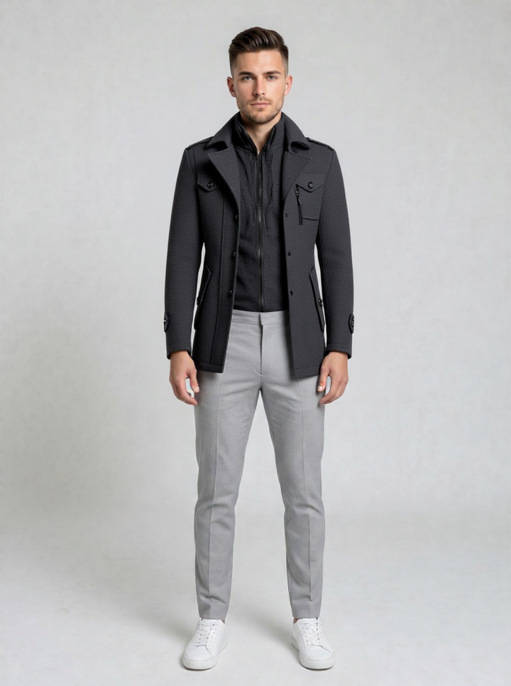 Leon | Men's Wool Blend Two Piece Coat