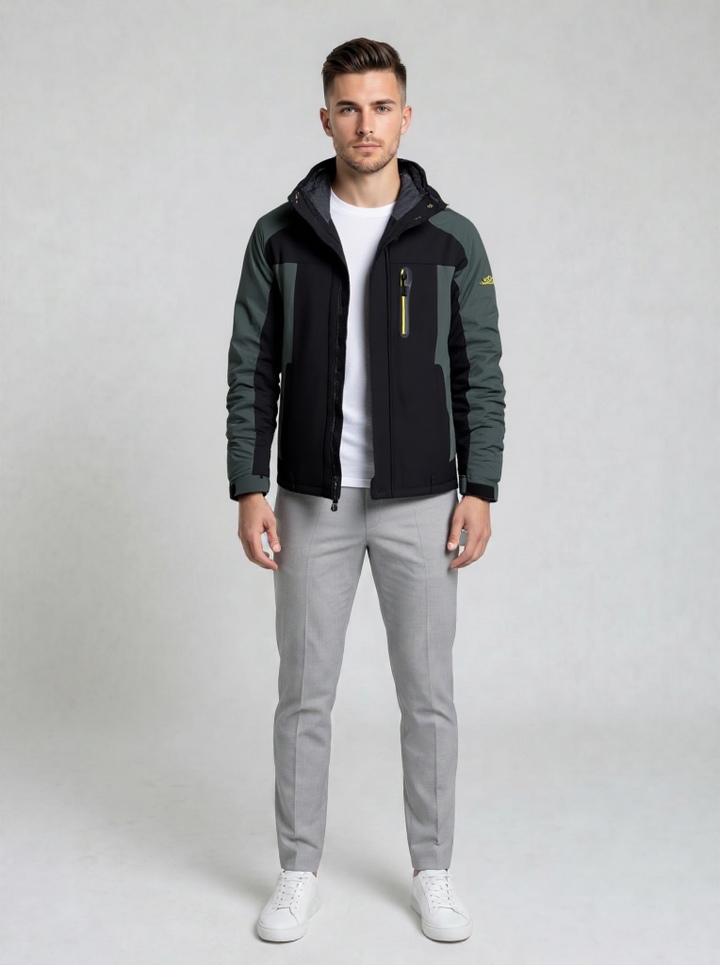 Marcus | Men's Outdoor Hooded Fleece Lined Waterproof Jacket