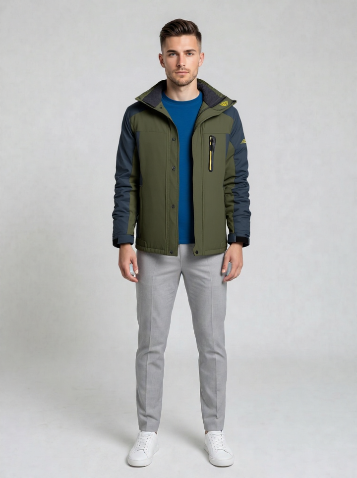 Marcus | Men's Outdoor Hooded Fleece Lined Waterproof Jacket
