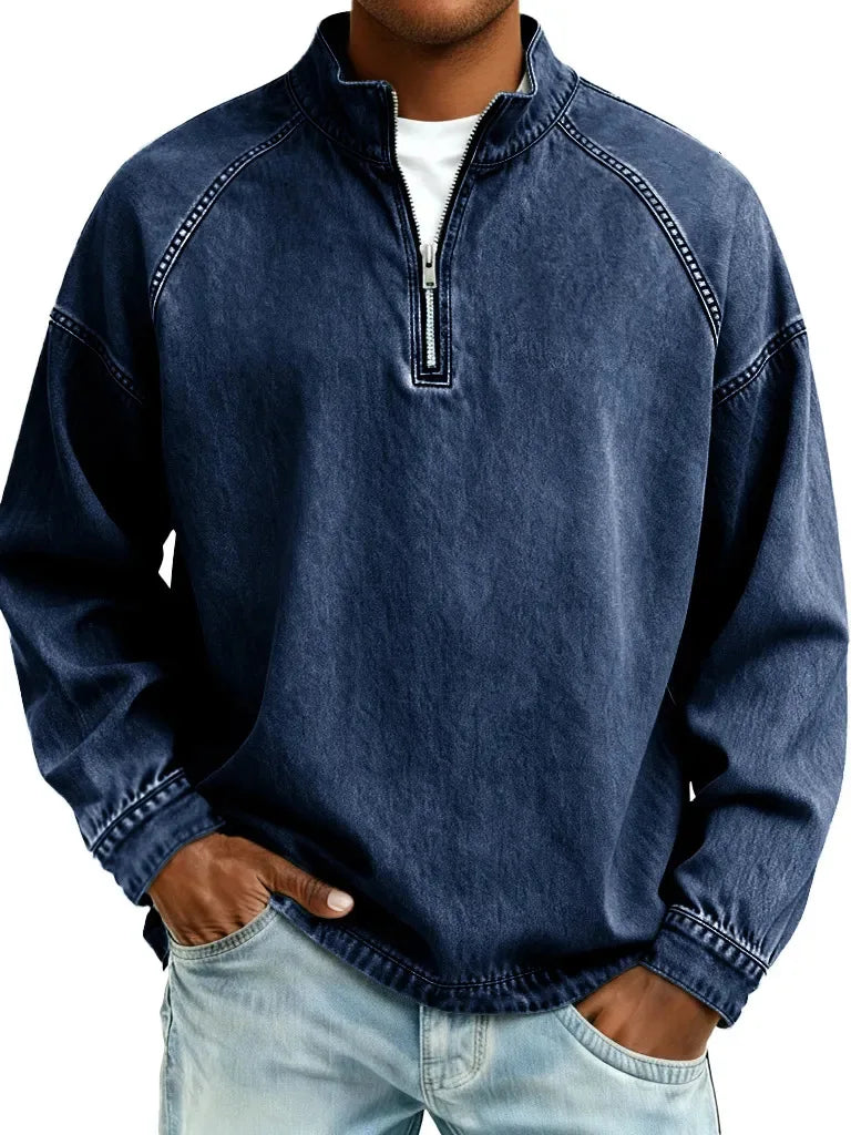 Elia | Washed Half-Zip Pullover