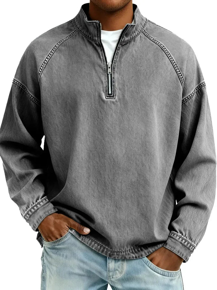Elia | Washed Half-Zip Pullover