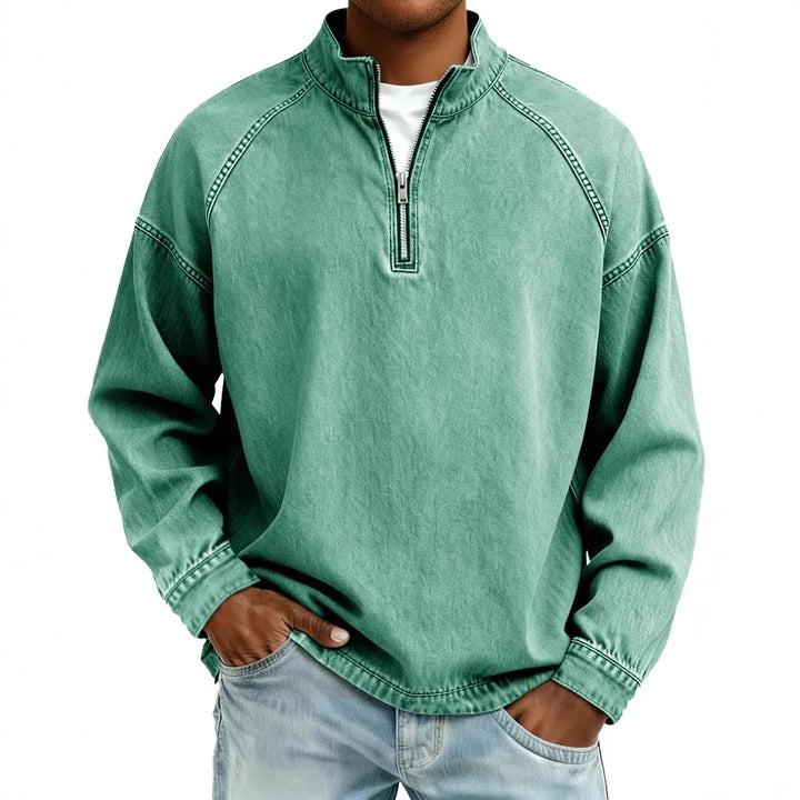 Elia | Washed Half-Zip Pullover