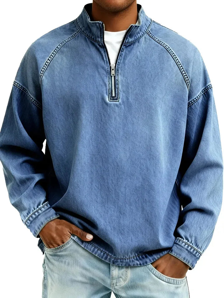 Elia | Washed Half-Zip Pullover