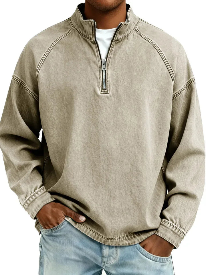 Elia | Washed Half-Zip Pullover