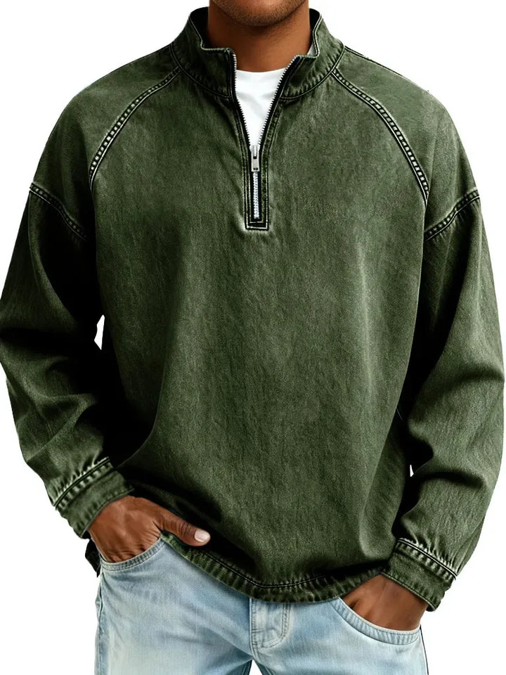 Elia | Washed Half-Zip Pullover