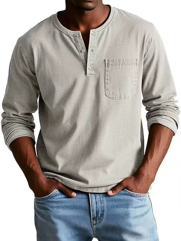 Renzo | Washed Long Sleeve Henley