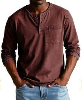 Renzo | Washed Long Sleeve Henley